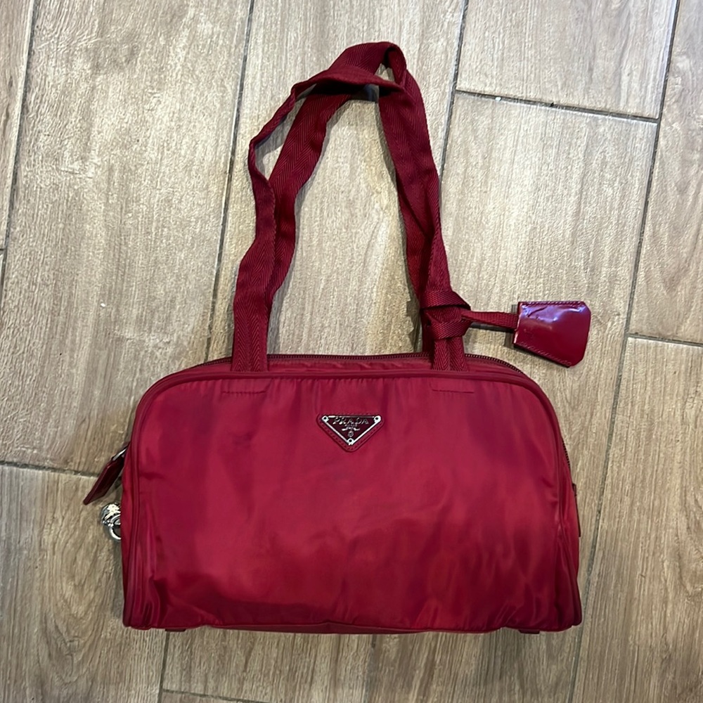 Vintage 2001 Nylon Burgundy Prada Bag